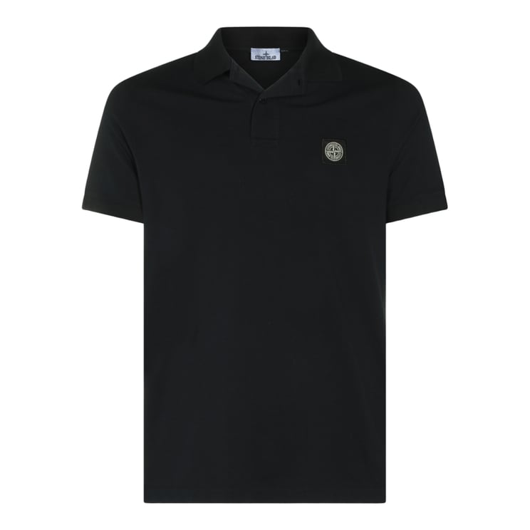 Stone Island Short-Sleeve Polo Shirt with Minimalist Design