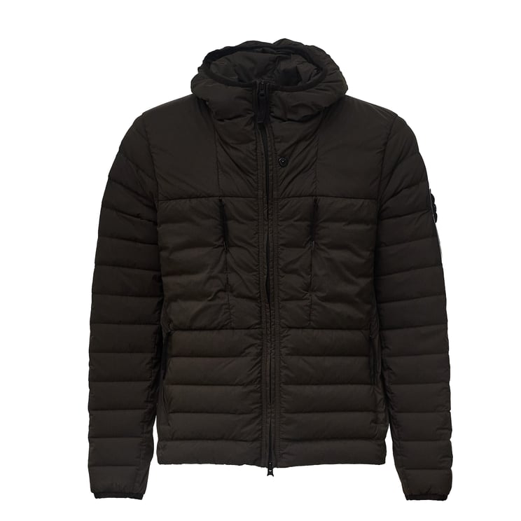 Stone Island Seamless Nylon Down Jacket with Padded Hood