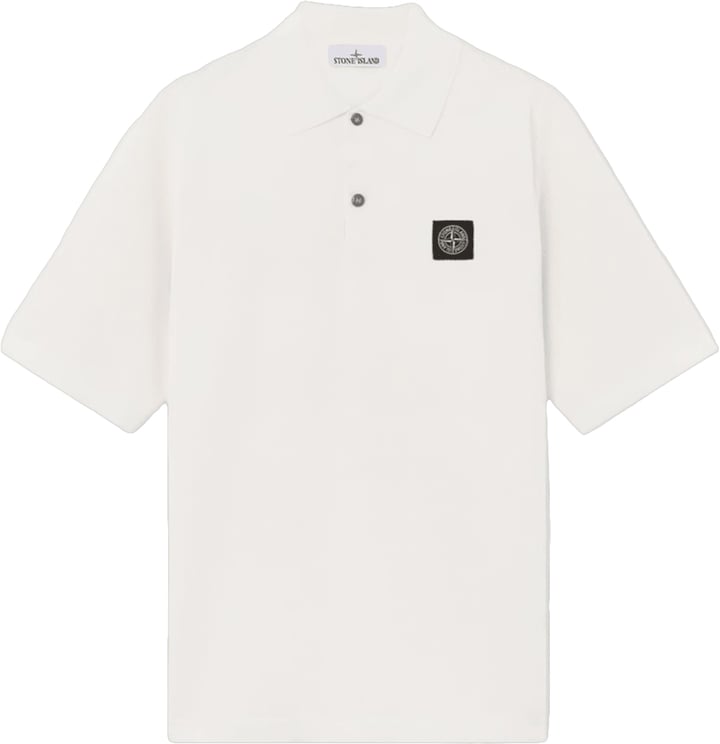 Stone Island Polo shirt van zacht biologisch katoen met microstiksels, marineblauw.