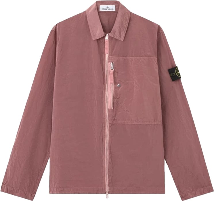 Stone Island NYLON METAL IN ECONYL GEREGENEREERDE NYLON OVERHEMDEN OLEANDER