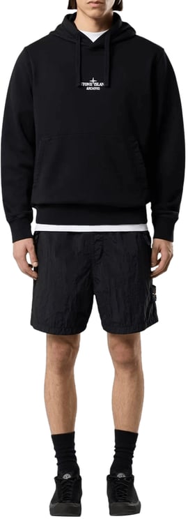 Stone Island NYLON METAL IN ECONYL GEREGENEREERDE NYLON SHORTS ZWART