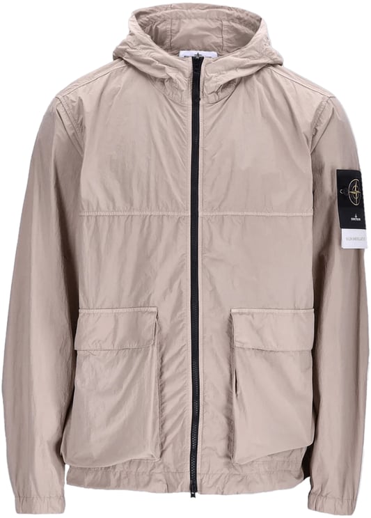 Stone Island NYLON SMERIGLIATO-TC KORTE PARKA WOESTIJNZAND