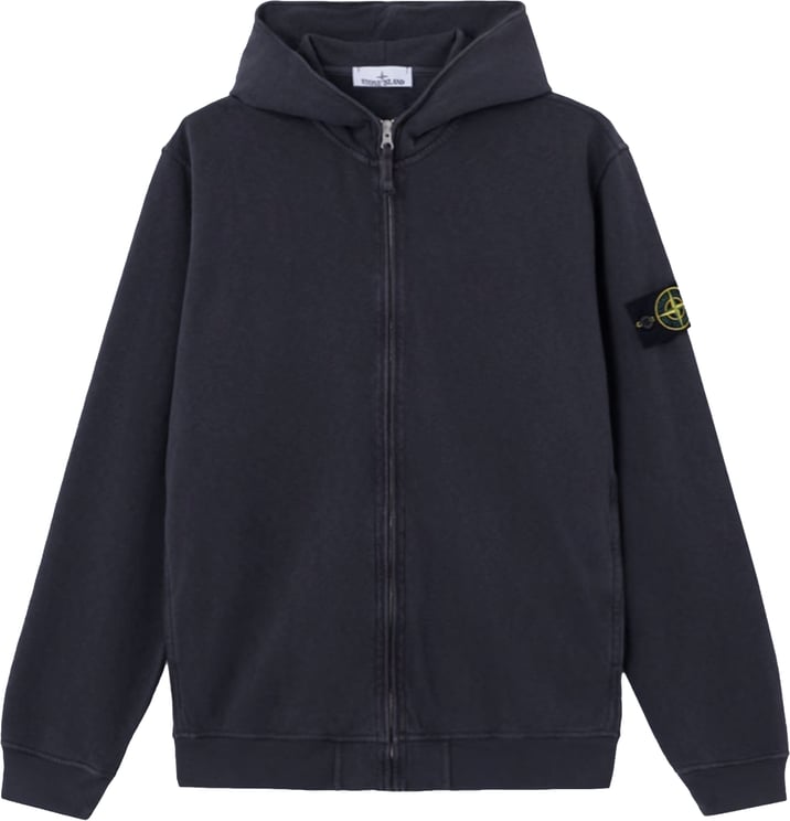 Stone Island 'OLD' EFFECT MALFILÉ FLEECE HOODIE TRUI MARINEBLAUW