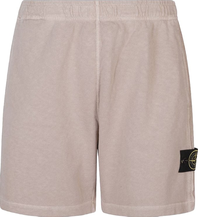 Stone Island OLD' EFFECT MALFILÉ FLEECE SHORTS DESERT SAND