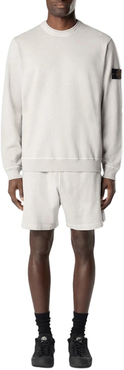 Stone Island OLD' EFFECT MALFILÉ FLEECE SWEATSHIRT PARELGRIJS