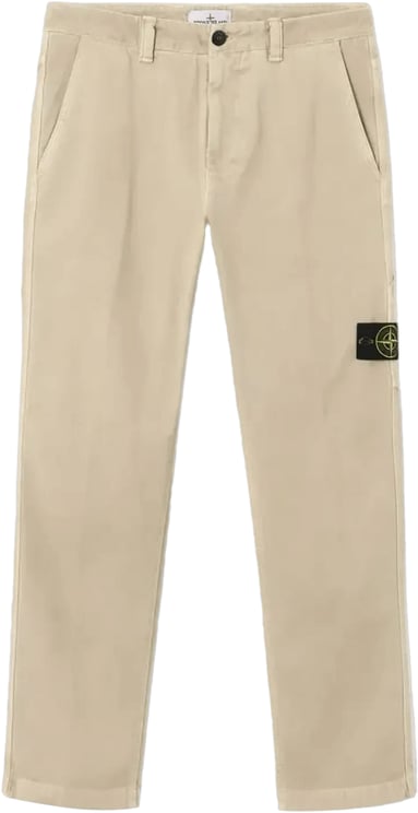 Stone Island OUD EFFECT BIOLOGISCHE PANAMA KATOENEN BROEK WOESTIJNZAND