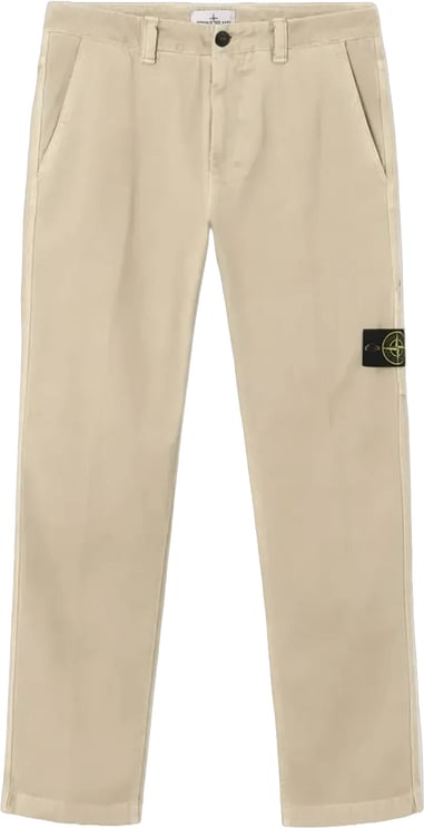 Stone Island OUD EFFECT BIOLOGISCHE PANAMA KATOENEN BROEK WOESTIJNZAND