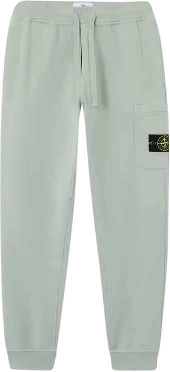 Stone Island Sweatbroek van biologisch katoen fleece in de kleur saliegroen