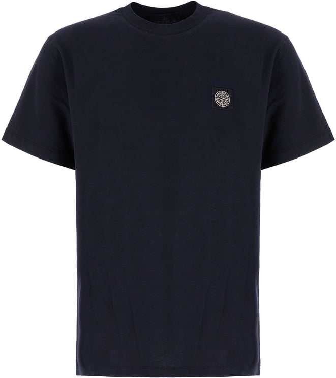 Stone Island Stone Island Midnight blue cotton t-shirt