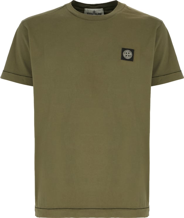 Stone Island Stone Island Olive green cotton t-shirt