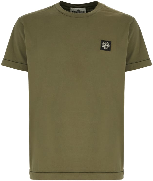 Stone Island Stone Island Olive green cotton t-shirt