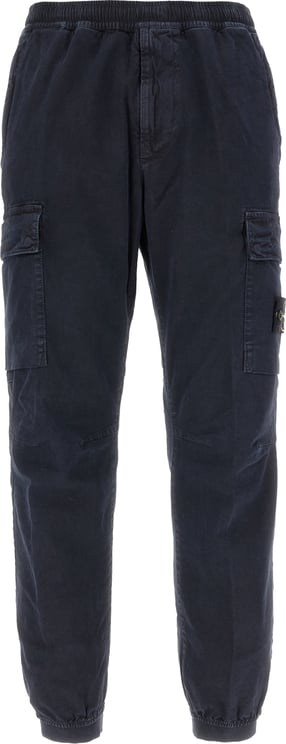 Stone Island Stone Island Navy blue stretch cotton blend pants