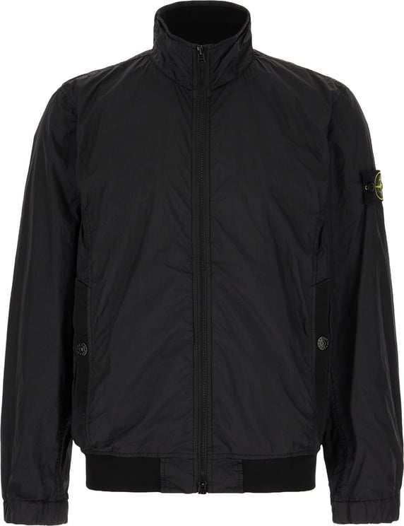 Stone Island Stone Island Black nylon windbreaker
