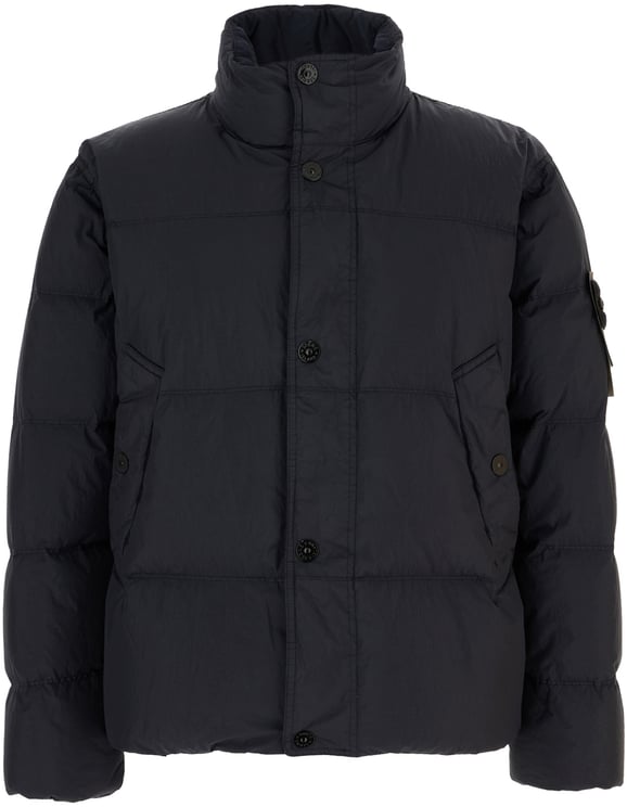 Stone Island Stone Island Midnight blue nylon down jacket