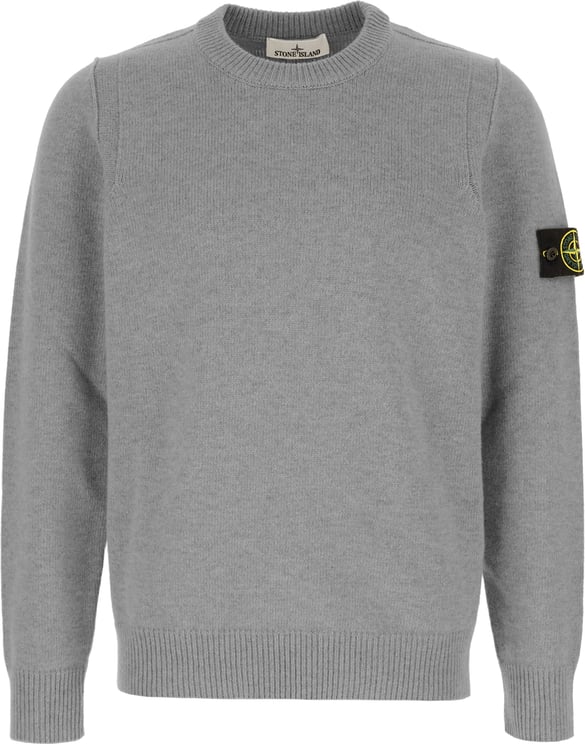 Stone Island Stone Island Melange grey wool blend sweater