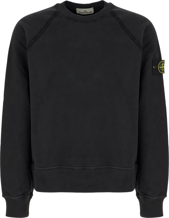 Stone Island Stone Island Black cotton sweatshirt