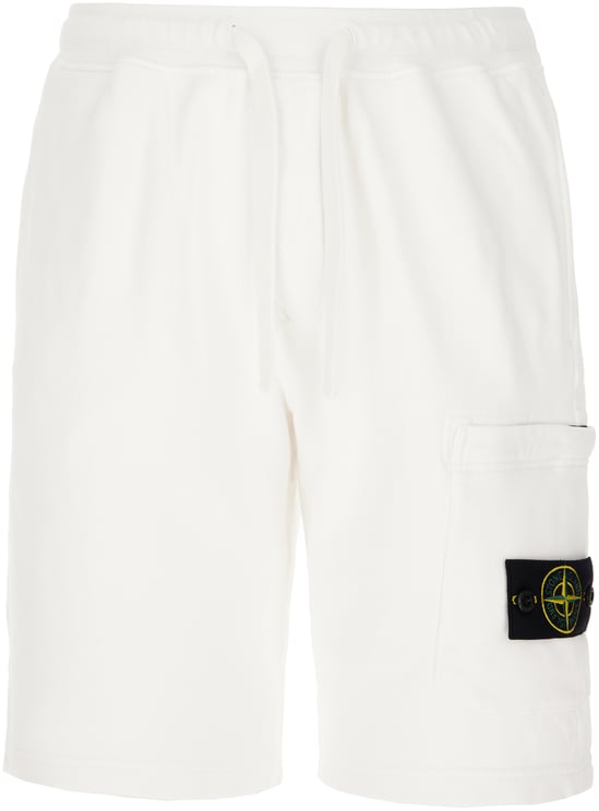 Stone Island Stone Island White cotton bermuda shorts