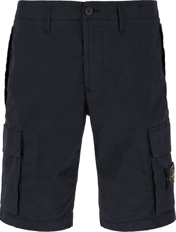 Stone Island Stone Island Midnight blue cotton stretch bermuda shorts