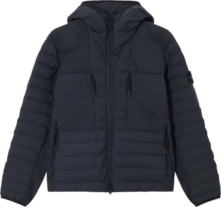 Stone Island Naadloze tunnel nylon donsjack marineblauw