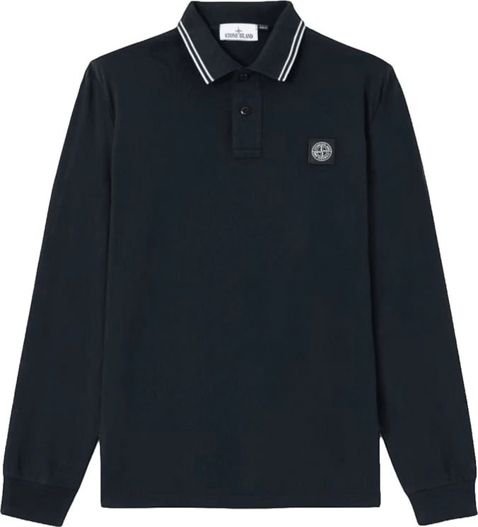 Stone Island ORGANIC COTTON PIQUÉ WITH STRETCH LONG SLEEVE POLO SHIRT