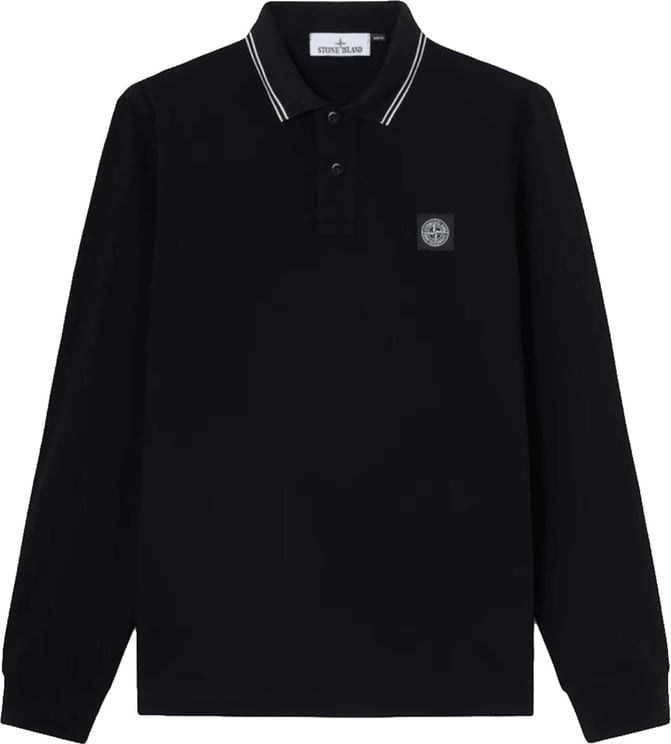 Stone Island ORGANIC COTTON PIQUÉ WITH STRETCH LONG SLEEVE POLO SHIRT