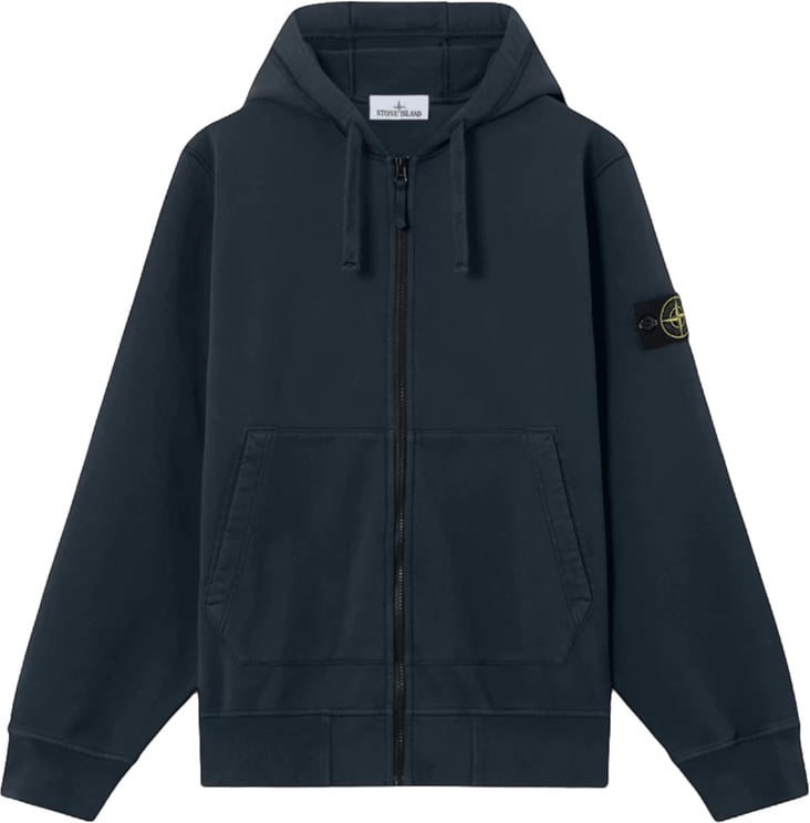 Stone Island ORGANIC COTTON FLEECE ZIP THROUGH HOODIE