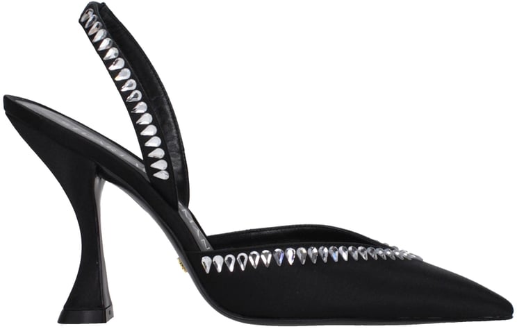 Stuart Weitzman Stuart Weitzman Black Satin Stiletto Heel Sandals