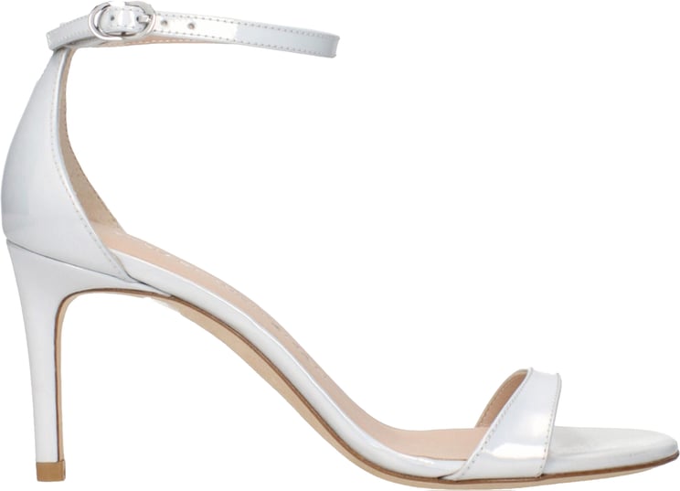 Stuart Weitzman Stuart Weitzman White Leather Stiletto Heel Sandals