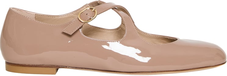 Stuart Weitzman Ballerina Cinurini Vernice Nude