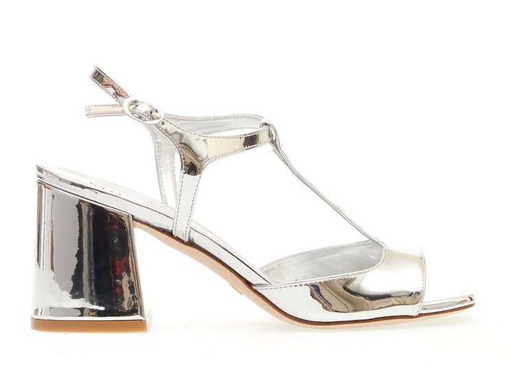 Stuart Weitzman Sandalo Argento Specchio
