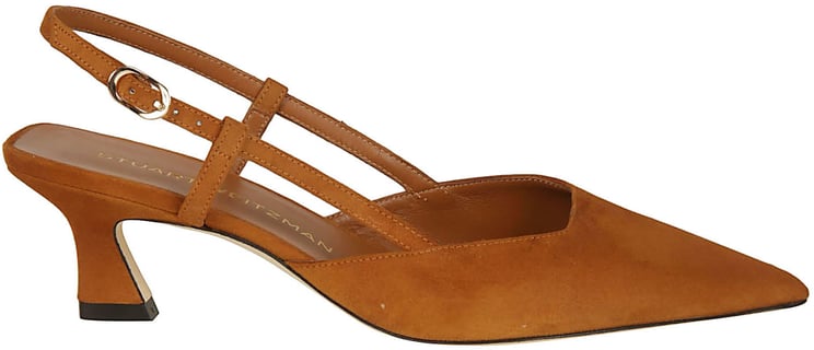Stuart Weitzman Vinnie 50 Slingback Sandals Brown