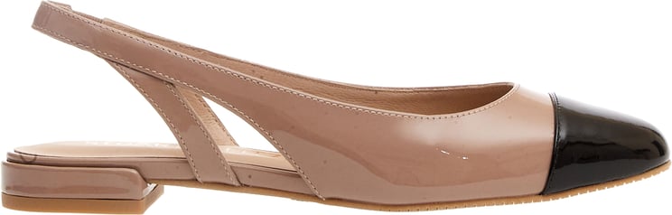 Stuart Weitzman Slingback Bassa Vernice Nude E Nero