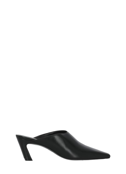 Stuart Weitzman Black Stassi 50 Leather Mules