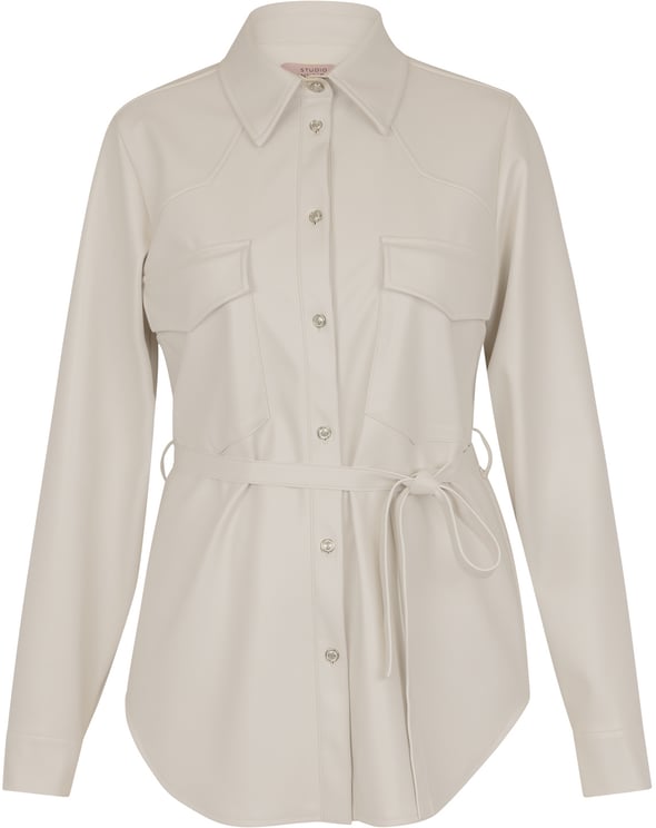 Studio Anneloes STUDIO ANNELOES - Bodil faux leather blouse - 13453 - 1400 Kit