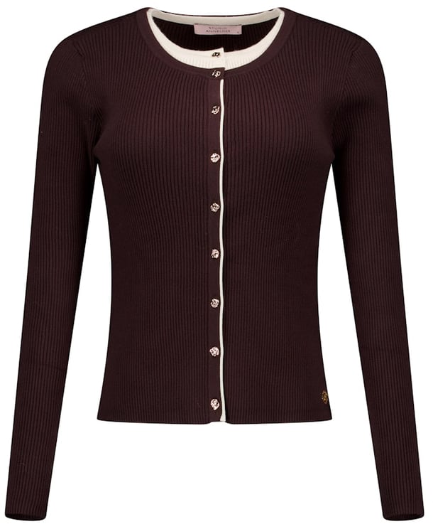 Studio Anneloes STUDIO ANNELOES - Sienna cardigan - 13603 - 8700 Espresso