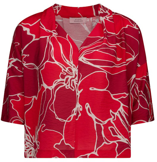 Studio Anneloes STUDIO ANNELOES - Eva flower top - 13663 - 4028 ruby red/coral red