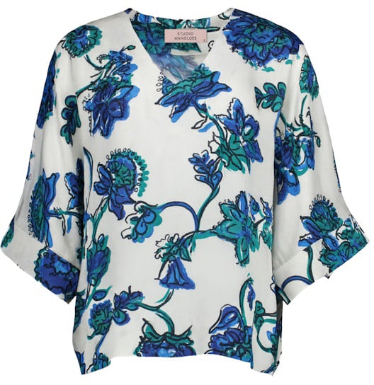 Studio Anneloes STUDIO ANNELOES - Madison flower top - 13740 - 7372 Electric blue