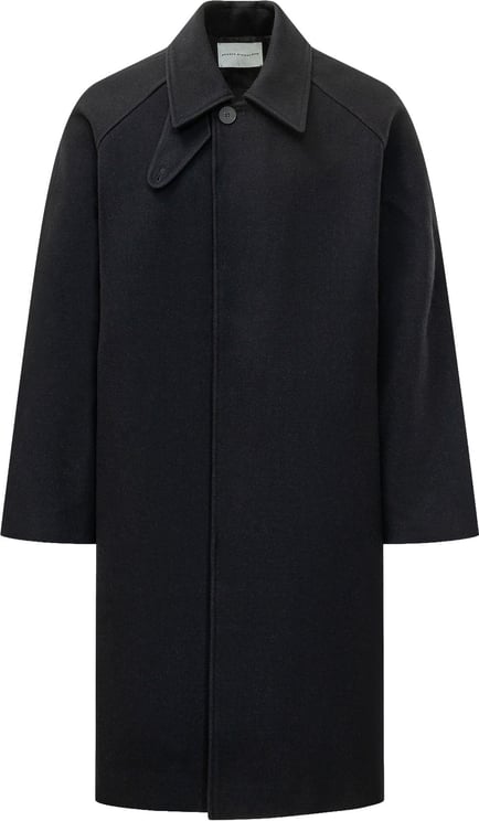 Studio Nicholson Cappotto Raglan Lungo con Chiusura Coperta