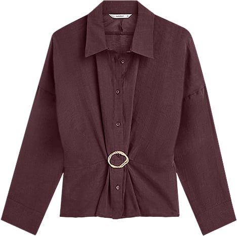 Summum Summum Blouse Lyocell Blend Blouses Bordeaux 2s3524-12492