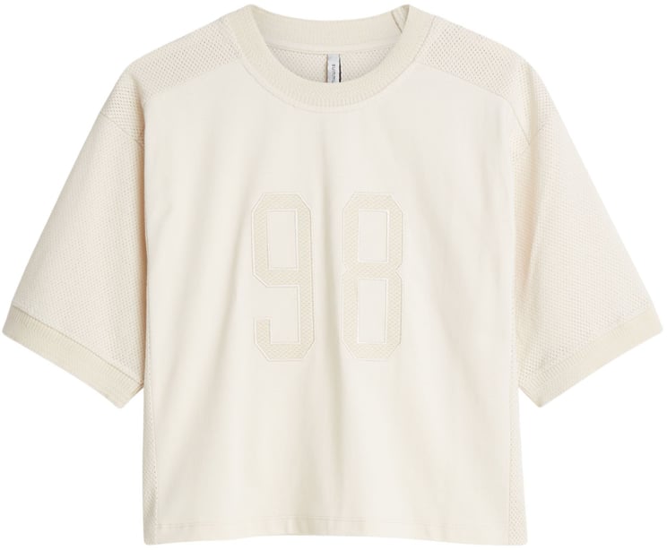Summum Summum Top Mesh And Jersey  Ecru 3s5282-30765