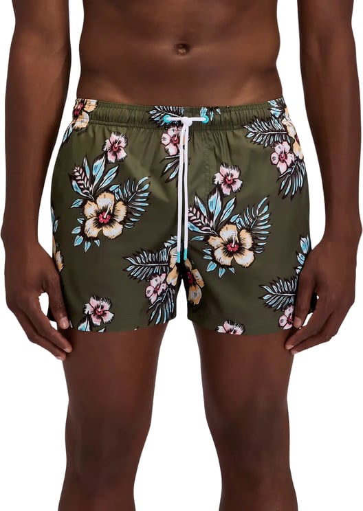 Sundek Printed Boardshort Dark Ar Green
