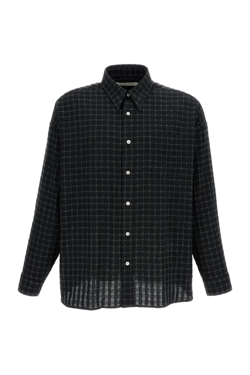 Sunflower Long-Sleeved Cotton-Blend Seersucker Shirt with Patch Pocket