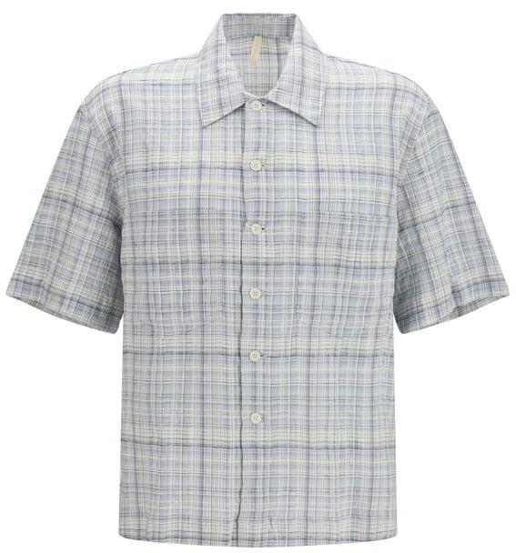 Sunflower Muted Plaid Cotton-Blend Short-Sleeve Shirt