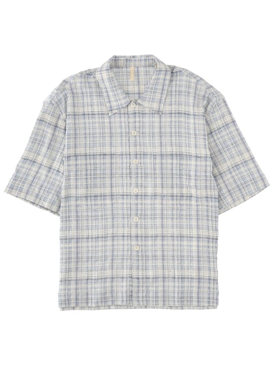 Sunflower Muted Plaid Cotton-Blend Short-Sleeve Shirt