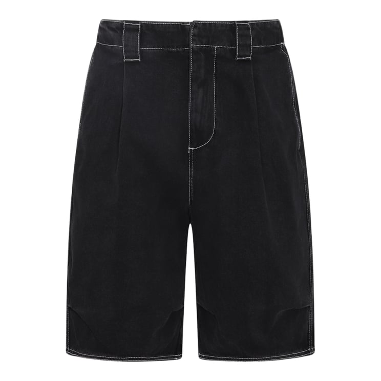 SUNNEI Mid-Length Relaxed Fit Shorts with Contrasting White Stitching