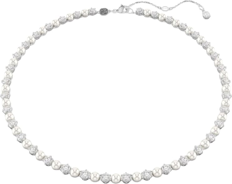 Swarovski Swarovski Collier 5689623 Matrix Tennis Zilverkleurig met Parel en Zirkonia