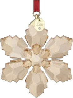 Swarovski Swarovski Kerstornament 5729037 Goudkleurig met Rood Lint Sneeuwster 2026