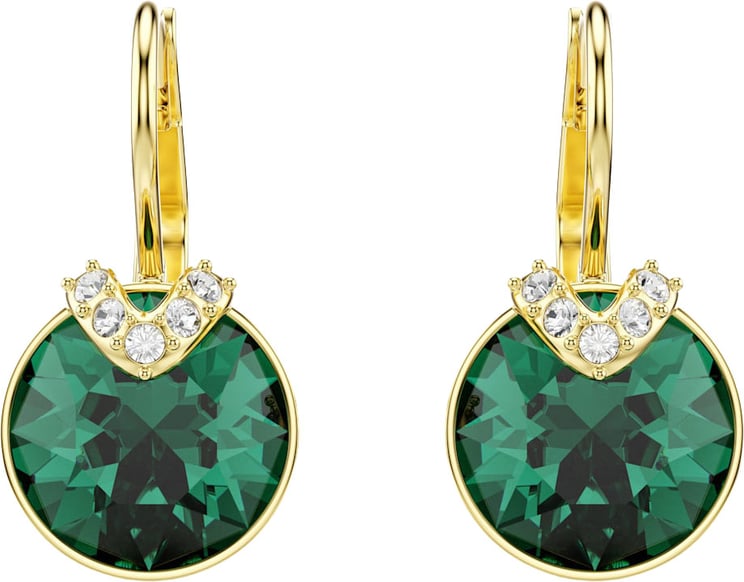Swarovski Swarovski Oorbellen 5735389 Bella Goudkleurige Plating met Groene Steen