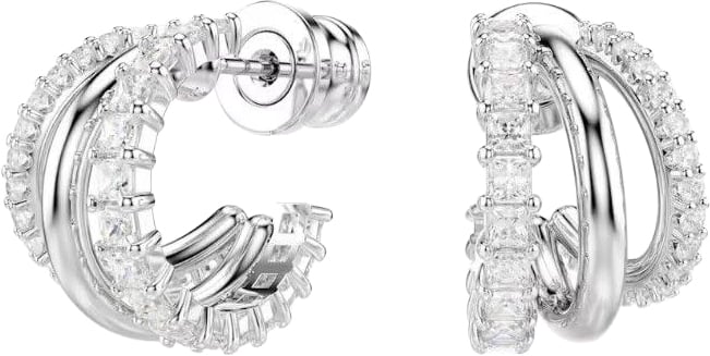 Swarovski Swarovski Oorbellen 5737110 Hyperbola Zilverkleurige Plating met Kristallen