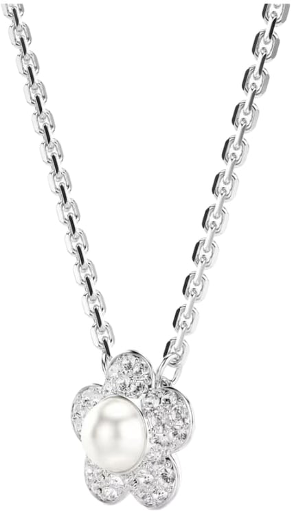 Swarovski Swarovski Collier 5755817 Ariana Grande Zilverkleurig Bloem met Parel